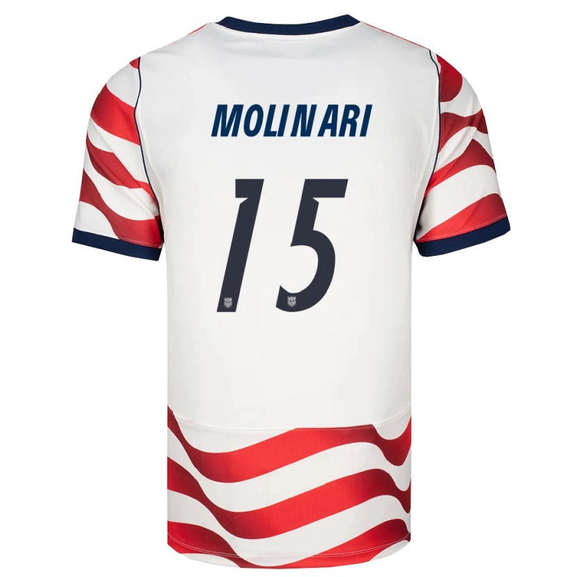 Danxen Hombre Camiseta Estados Unidos Peter Molinari #15 Rojo Blanco Negro 1ª Equipación 26-28 La Camisa