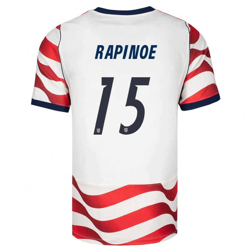 Danxen Hombre Camiseta Estados Unidos Megan Rapinoe #15 Rojo Blanco Negro 1ª Equipación 26-28 La Camisa