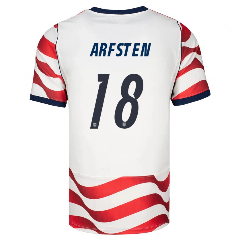 Danxen Hombre Camiseta Estados Unidos Max Arfsten #18 Rojo Blanco Negro 1ª Equipación 26-28 La Camisa