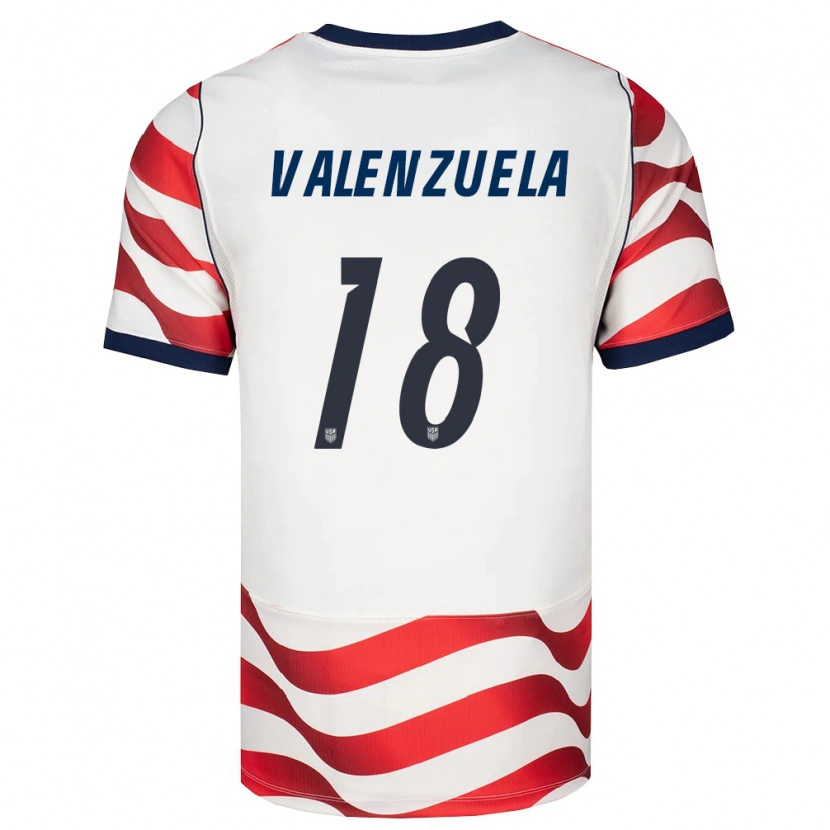 Danxen Hombre Camiseta Estados Unidos Gerardo Valenzuela #18 Rojo Blanco Negro 1ª Equipación 26-28 La Camisa