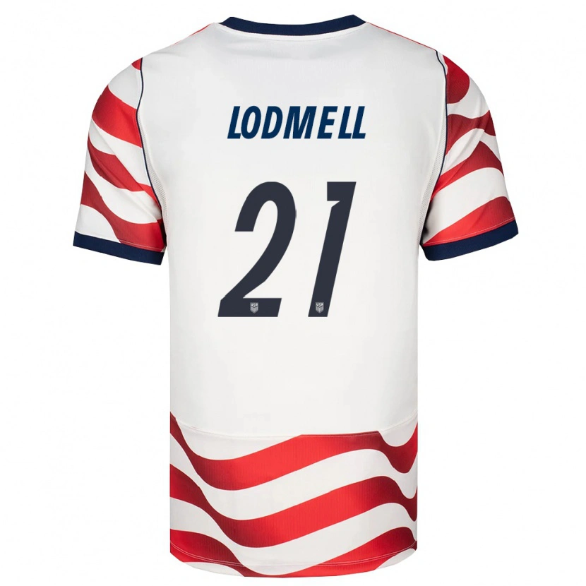 Danxen Hombre Camiseta Estados Unidos William Lodmell #21 Rojo Blanco Negro 1ª Equipación 26-28 La Camisa