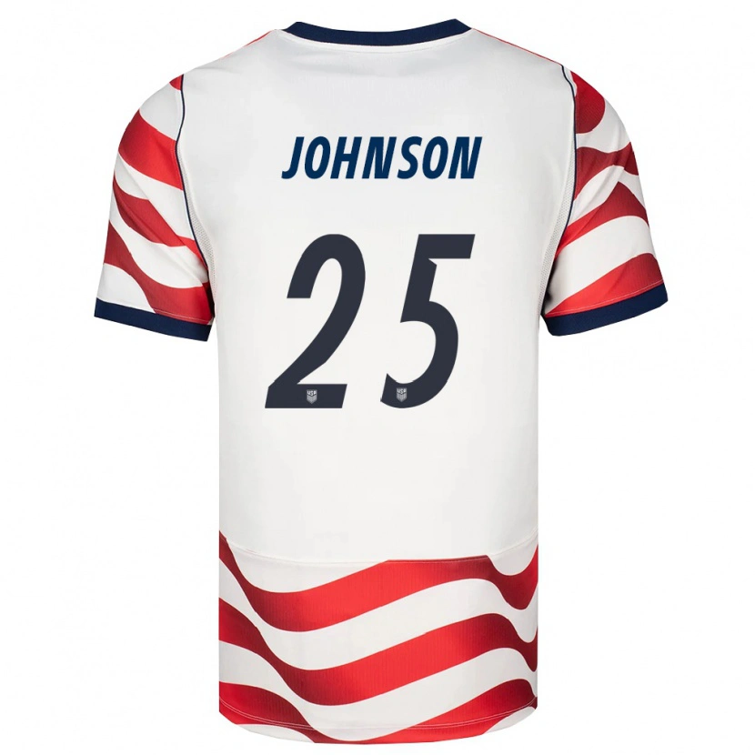 Danxen Hombre Camiseta Estados Unidos Sean Johnson #25 Rojo Blanco Negro 1ª Equipación 26-28 La Camisa