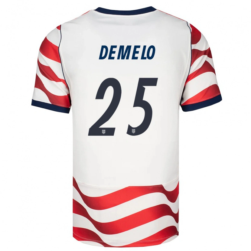 Danxen Hombre Camiseta Estados Unidos Savannah Demelo #25 Rojo Blanco Negro 1ª Equipación 26-28 La Camisa