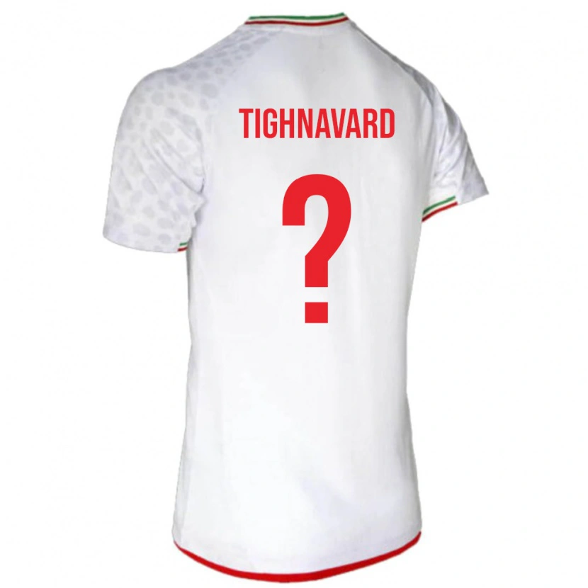 Danxen Hombre Camiseta Irán Abolfazl Tighnavard #0 Blanco Rojo 1ª Equipación 26-28 La Camisa