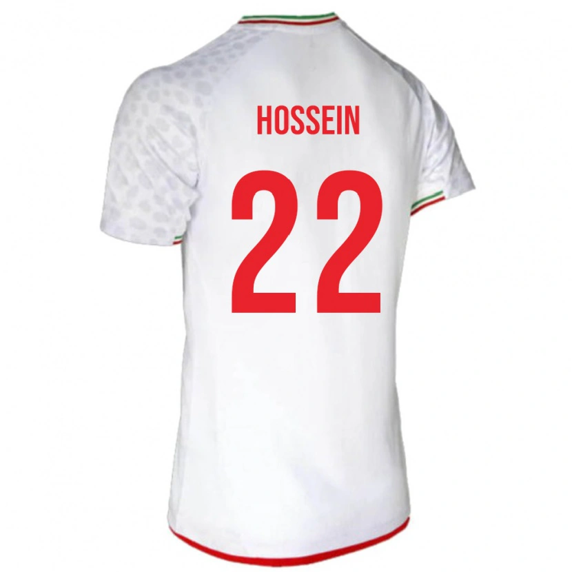 Danxen Hombre Camiseta Irán Seyed Hossein Hosseini #22 Blanco Rojo 1ª Equipación 26-28 La Camisa