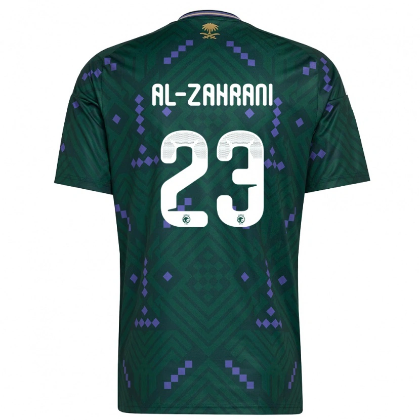 Danxen Hombre Camiseta Arabia Saudita Tahani Al Zahrani #23 Verde Púrpura Blanco 1ª Equipación 26-28 La Camisa