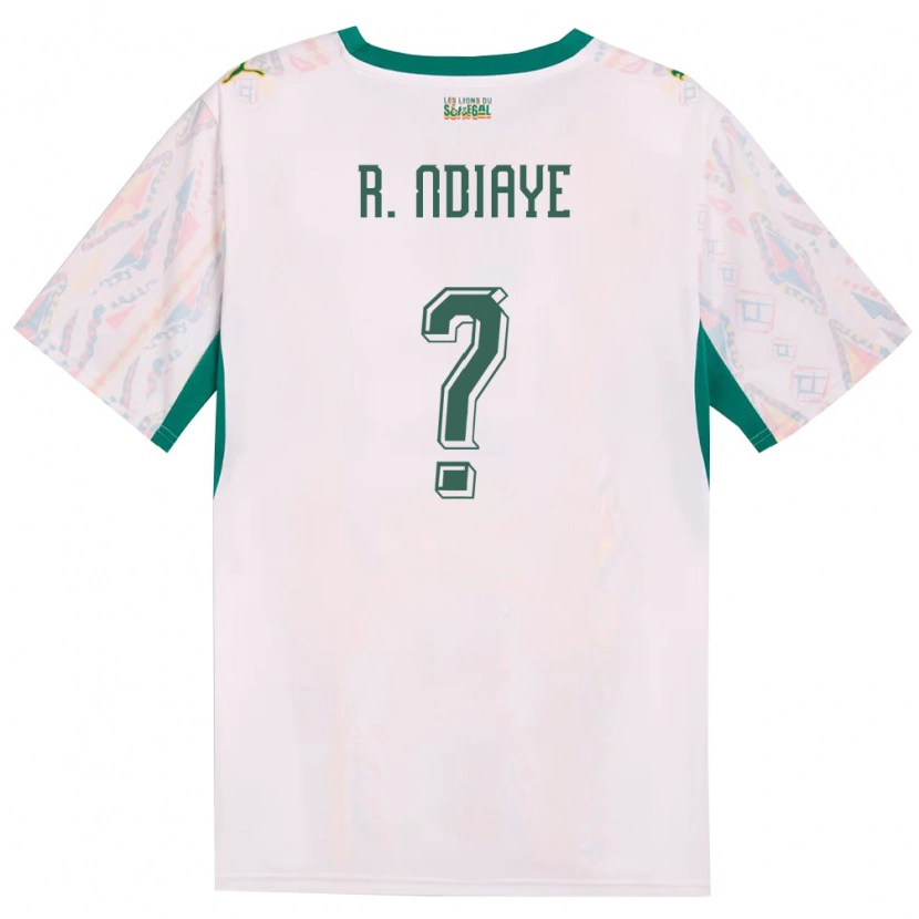 Danxen Hombre Camiseta Senegal Rassoul Ndiaye #0 Blanco Verde Amarillo 1ª Equipación 26-28 La Camisa
