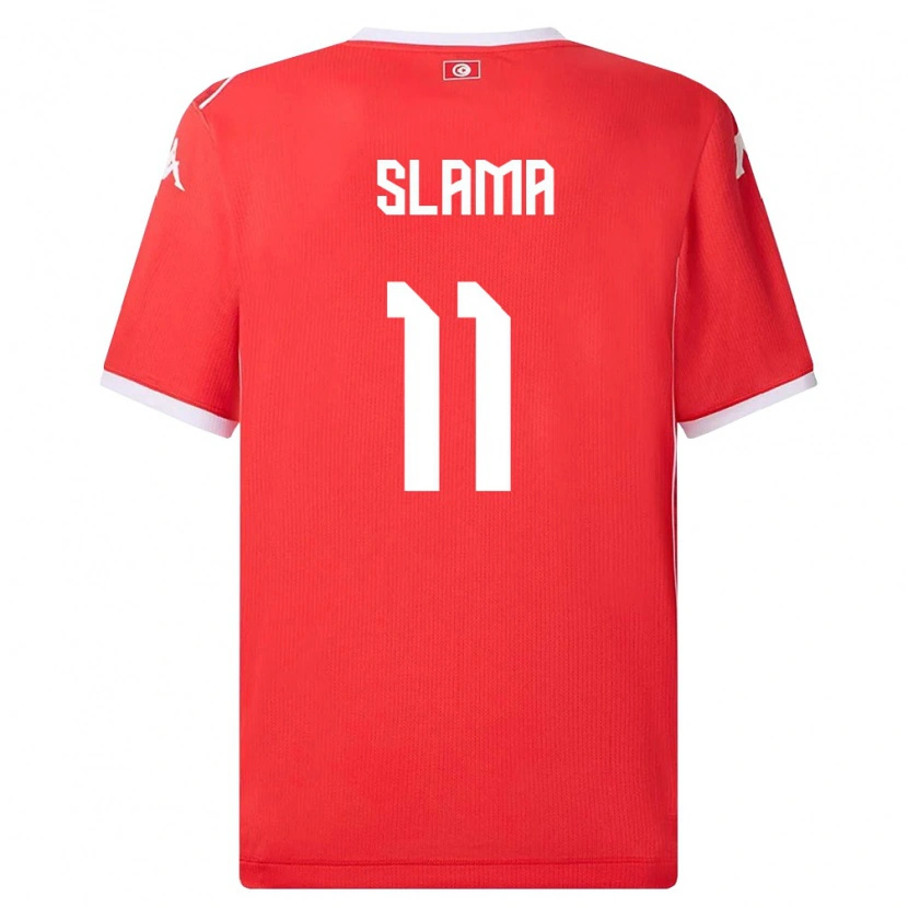 Danxen Hombre Camiseta Túnez Wassim Slama #11 Rojo Blanco 1ª Equipación 26-28 La Camisa