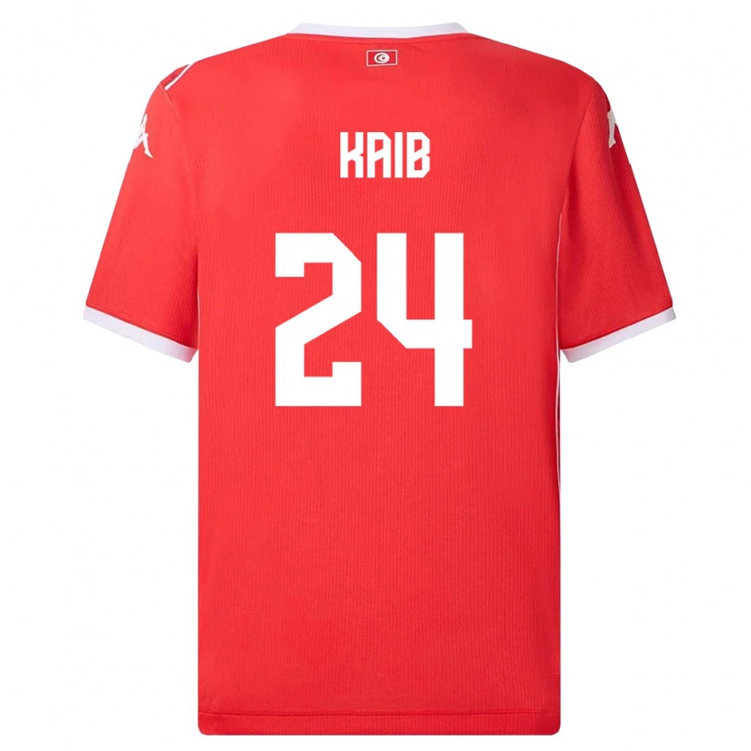 Danxen Hombre Camiseta Túnez Rami Kaib #24 Rojo Blanco 1ª Equipación 26-28 La Camisa