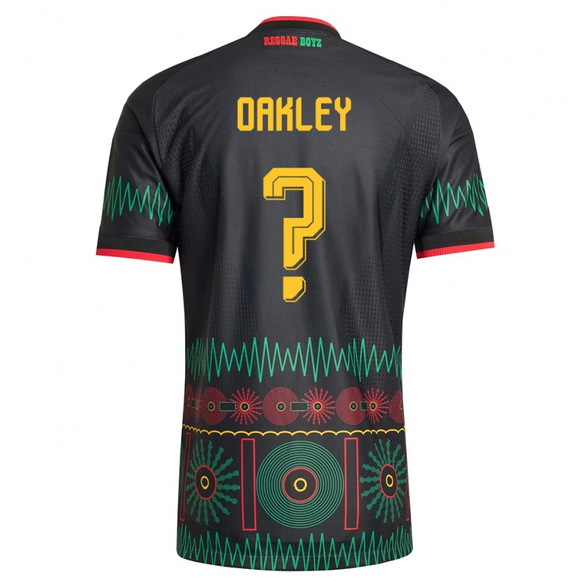 Danxen Hombre Camiseta Jamaica Katie Oakley #0 Negro Rojo Amarillo 2ª Equipación 26-28 La Camisa