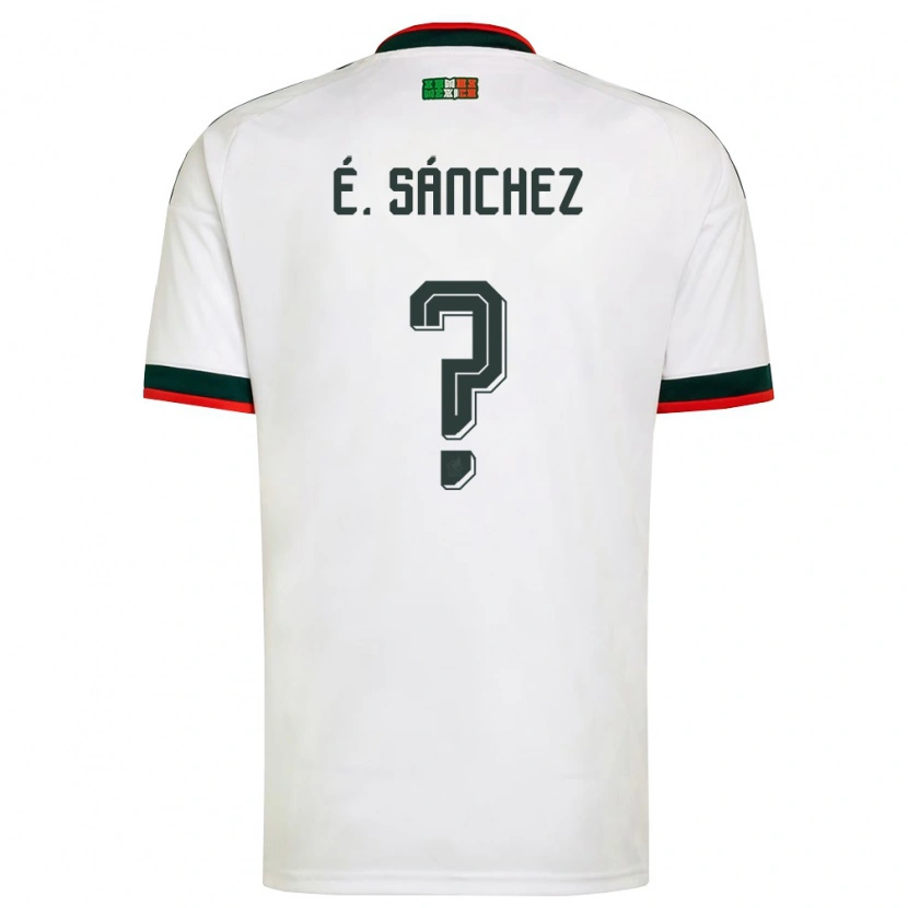 Danxen Hombre Camiseta México Érick Sánchez #0 Blanco Borgoña Verde 2ª Equipación 26-28 La Camisa