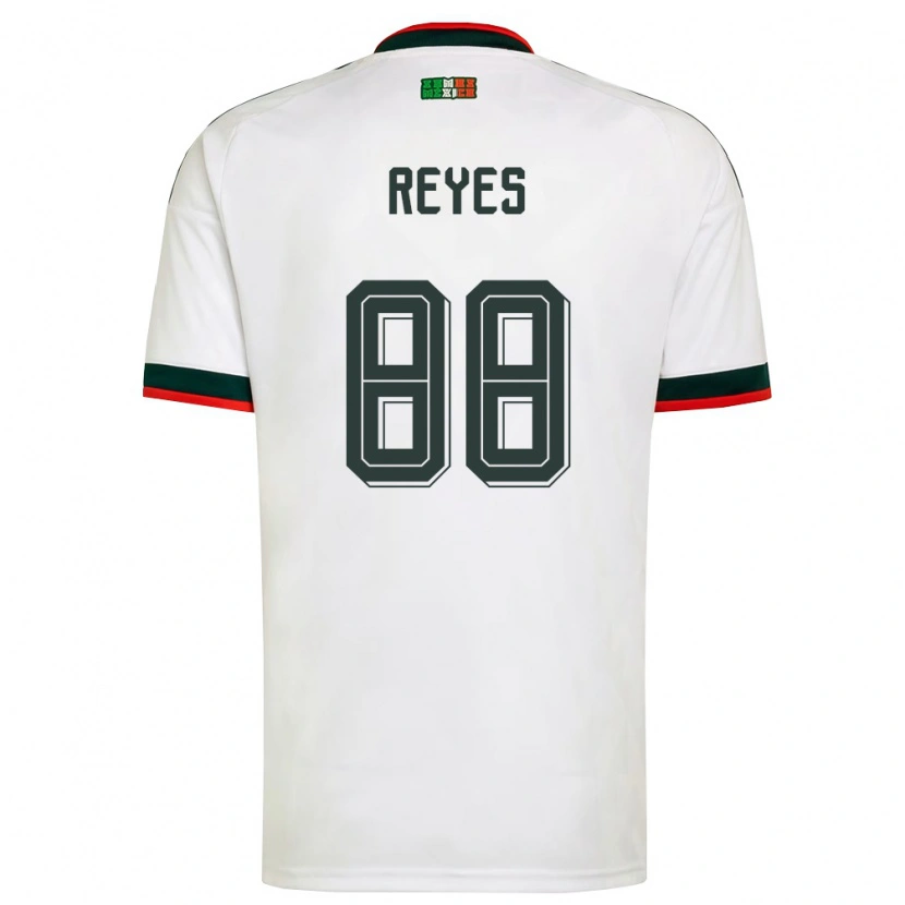 Danxen Hombre Camiseta México Maricarmen Reyes #88 Blanco Borgoña Verde 2ª Equipación 26-28 La Camisa