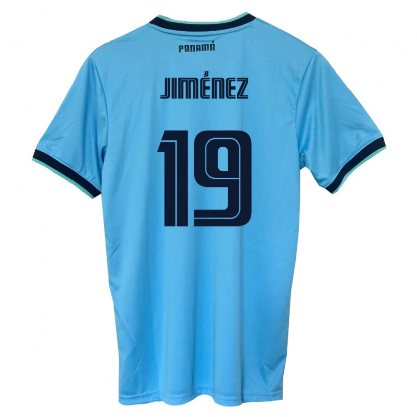Danxen Hombre Camiseta Panamá Mijahir Jiménez #19 Azul Cielo Negro 2ª Equipación 26-28 La Camisa