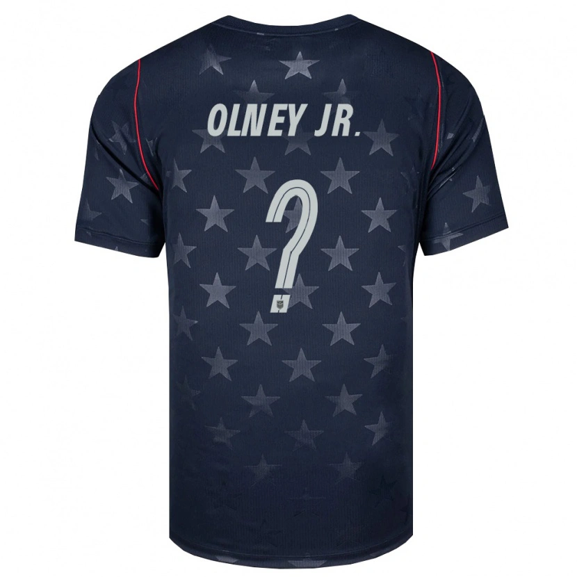 Danxen Hombre Camiseta Estados Unidos Cj Olney Jr. #0 Negro Blanco Rojo 2ª Equipación 26-28 La Camisa