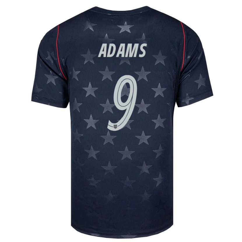 Danxen Hombre Camiseta Estados Unidos Chase Adams #9 Negro Blanco Rojo 2ª Equipación 26-28 La Camisa