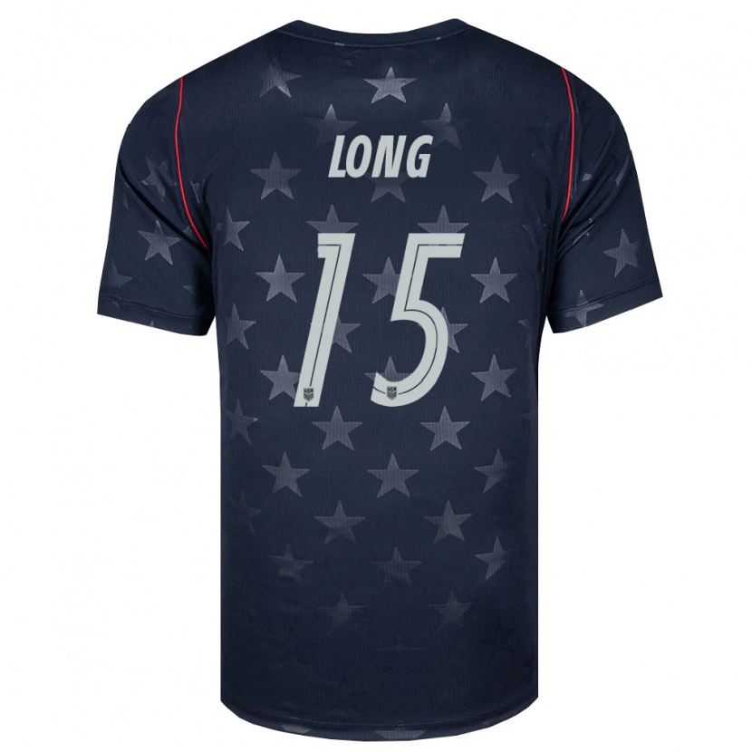 Danxen Hombre Camiseta Estados Unidos Aaron Long #15 Negro Blanco Rojo 2ª Equipación 26-28 La Camisa