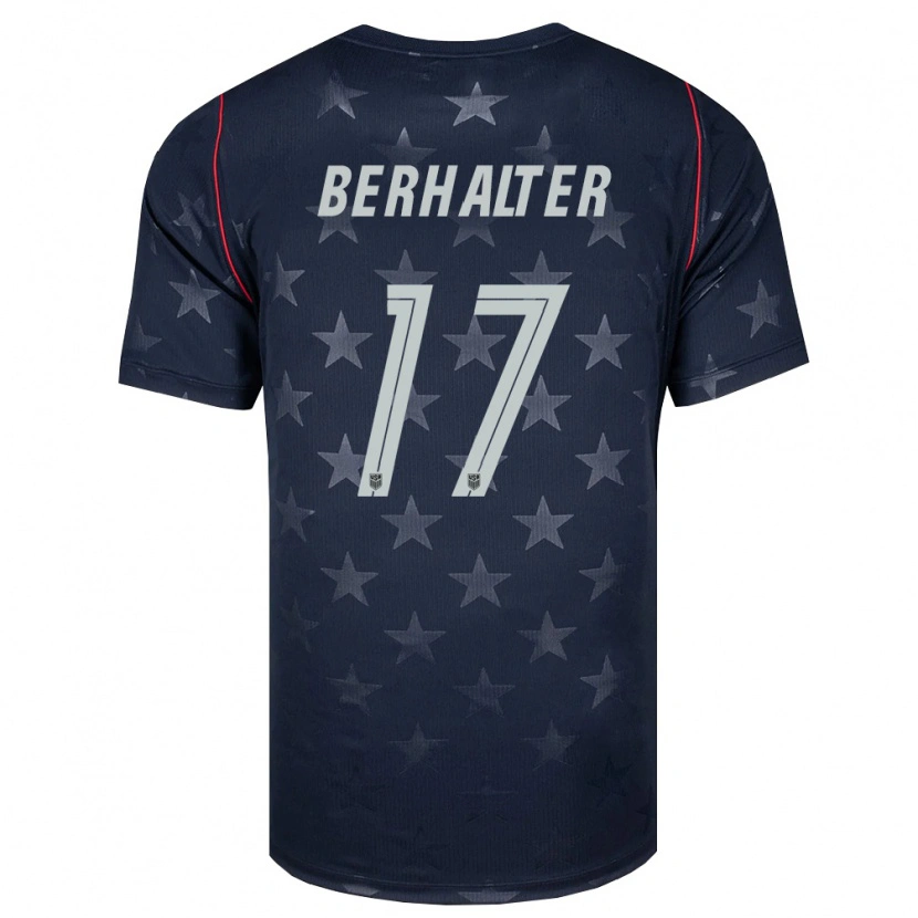 Danxen Hombre Camiseta Estados Unidos Sebastian Berhalter #17 Negro Blanco Rojo 2ª Equipación 26-28 La Camisa