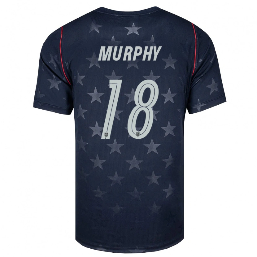 Danxen Hombre Camiseta Estados Unidos Casey Murphy #18 Negro Blanco Rojo 2ª Equipación 26-28 La Camisa