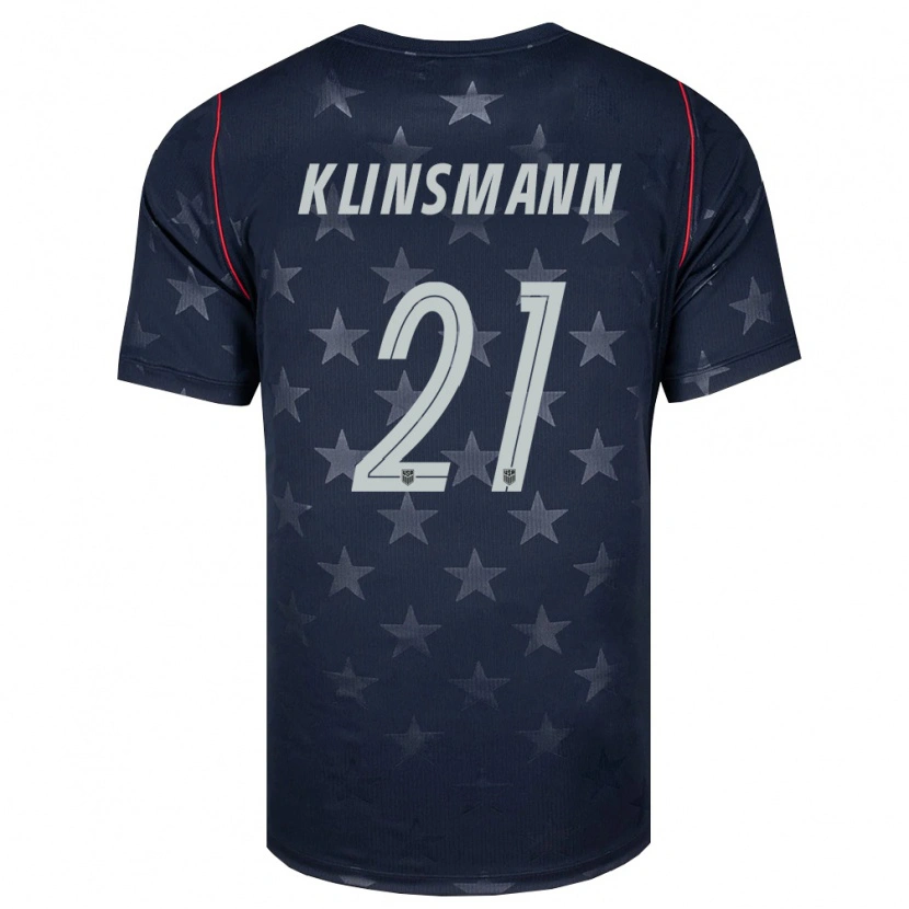Danxen Hombre Camiseta Estados Unidos Jonathan Klinsmann #21 Negro Blanco Rojo 2ª Equipación 26-28 La Camisa