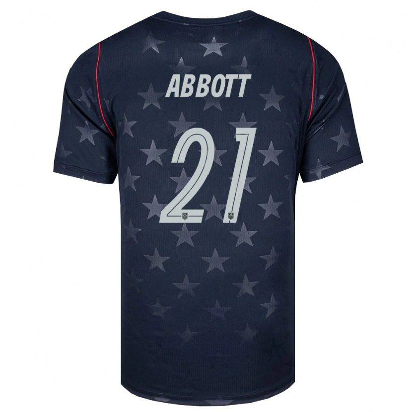 Danxen Hombre Camiseta Estados Unidos Keller Abbott #21 Negro Blanco Rojo 2ª Equipación 26-28 La Camisa