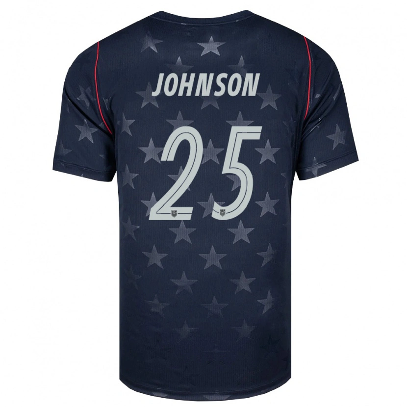 Danxen Hombre Camiseta Estados Unidos Sean Johnson #25 Negro Blanco Rojo 2ª Equipación 26-28 La Camisa