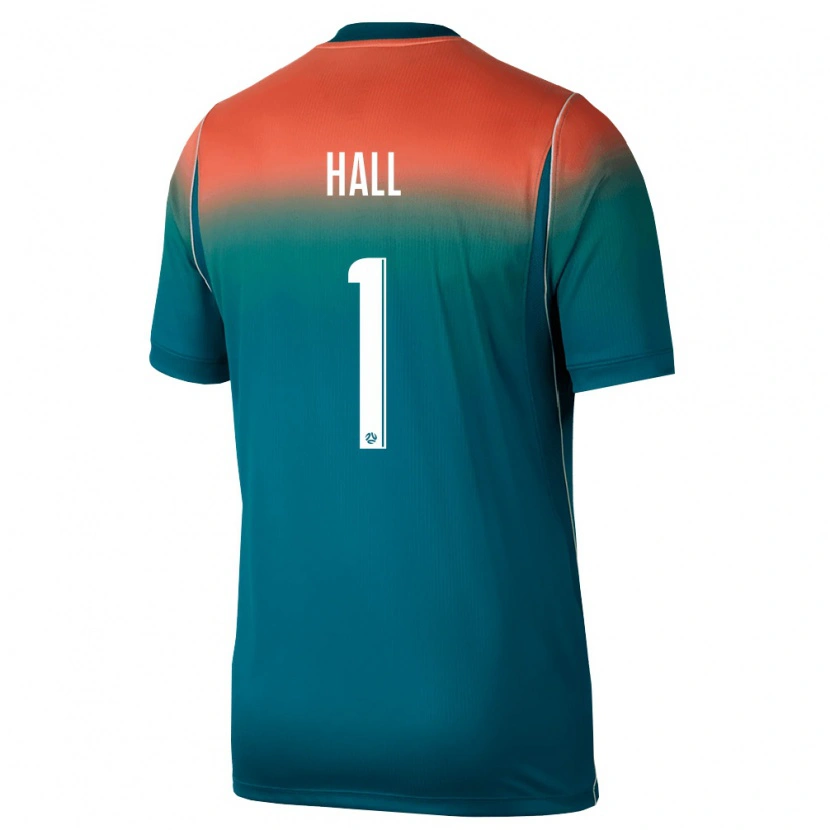 Danxen Hombre Camiseta Australia Steven Hall #1 Verde Rosa 2ª Equipación 26-28 La Camisa