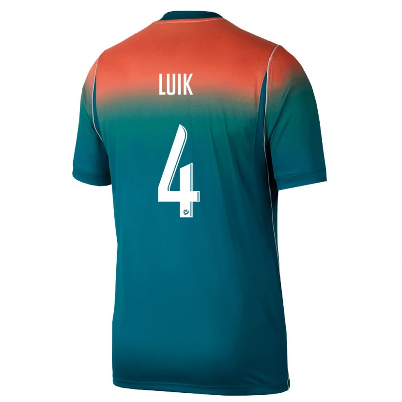 Danxen Hombre Camiseta Australia Aivi Luik #4 Verde Rosa 2ª Equipación 26-28 La Camisa