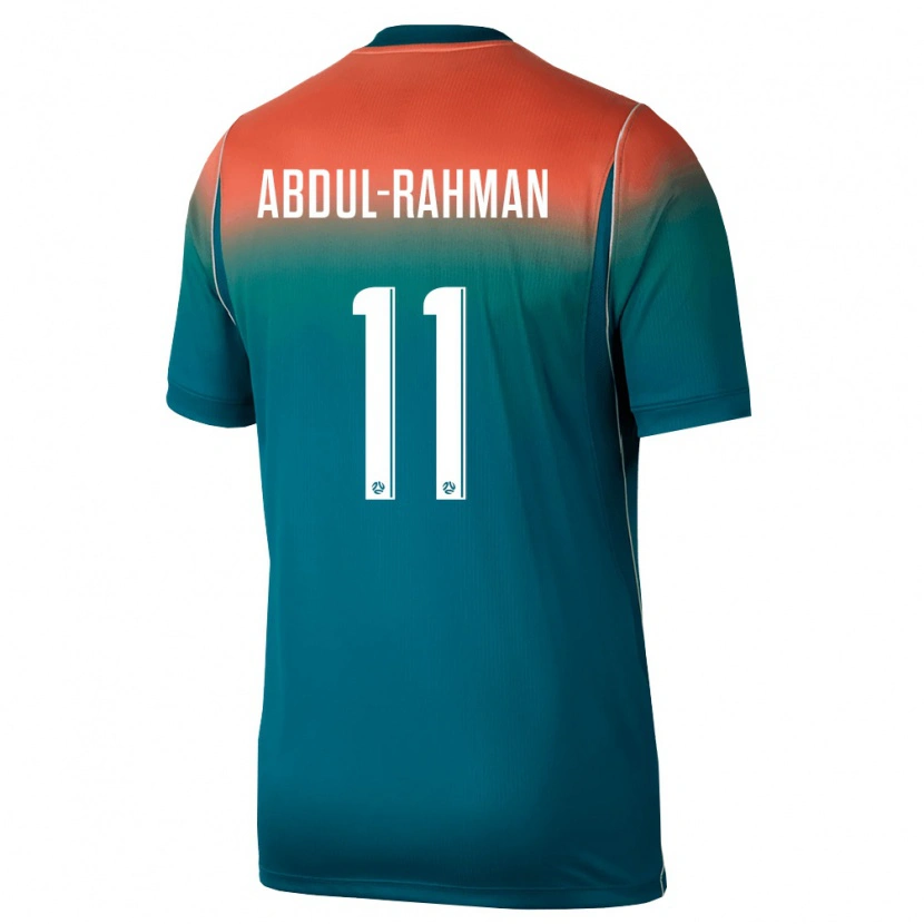 Danxen Hombre Camiseta Australia Alaat Abdul-Rahman #11 Verde Rosa 2ª Equipación 26-28 La Camisa