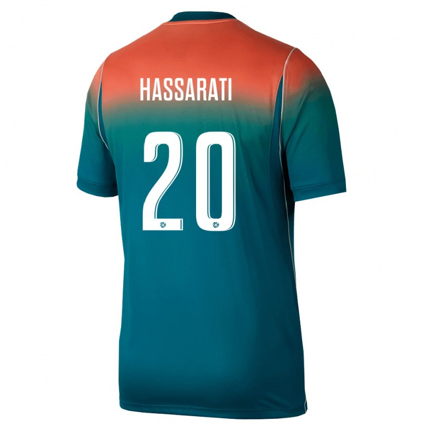 Danxen Hombre Camiseta Australia Georgio Hassarati #20 Verde Rosa 2ª Equipación 26-28 La Camisa