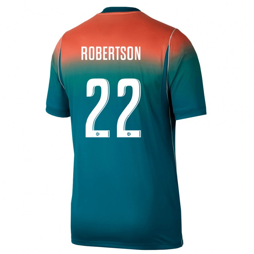 Danxen Hombre Camiseta Australia Alex Robertson #22 Verde Rosa 2ª Equipación 26-28 La Camisa