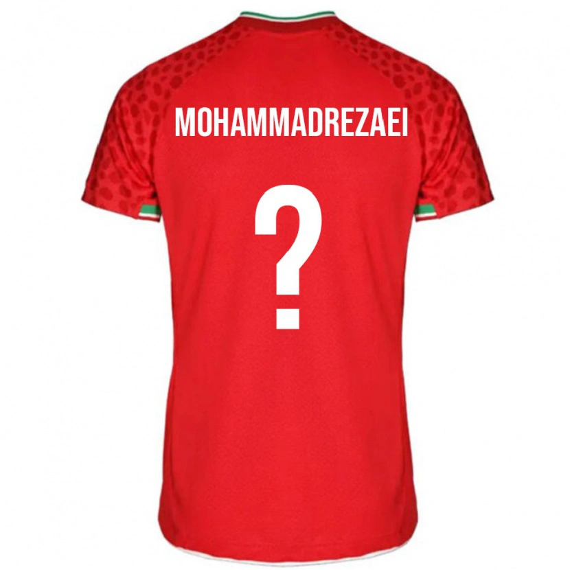 Danxen Hombre Camiseta Irán Hossein Mohammadrezaei #0 Rojo Blanco 2ª Equipación 26-28 La Camisa