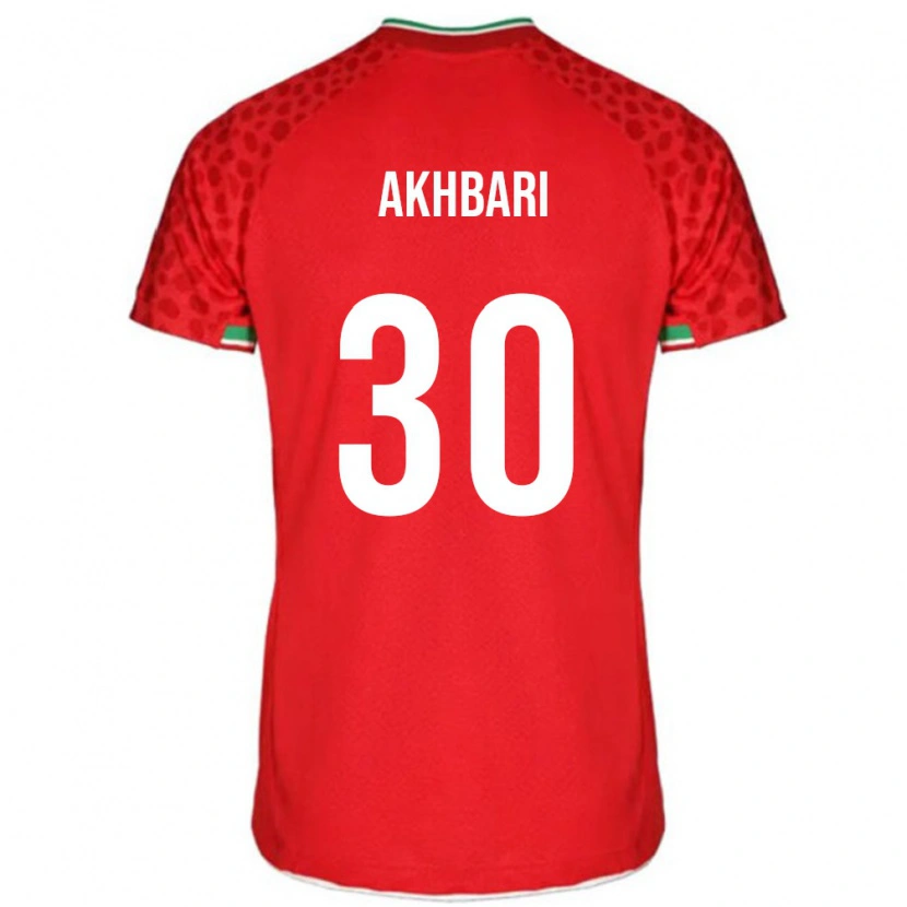 Danxen Hombre Camiseta Irán Mohammadreza Akhbari #30 Rojo Blanco 2ª Equipación 26-28 La Camisa