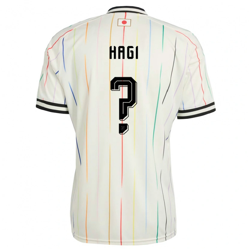 Danxen Hombre Camiseta Japón Hiroaki Hagi #0 Blanco Negro 2ª Equipación 26-28 La Camisa