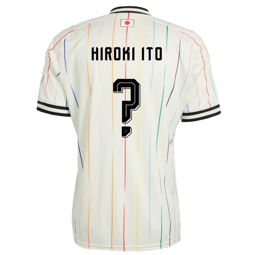 Danxen Hombre Camiseta Japón Hiroki Ito #0 Blanco Negro 2ª Equipación 26-28 La Camisa