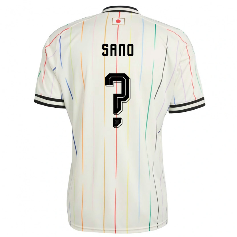 Danxen Hombre Camiseta Japón Kodai Sano #0 Blanco Negro 2ª Equipación 26-28 La Camisa
