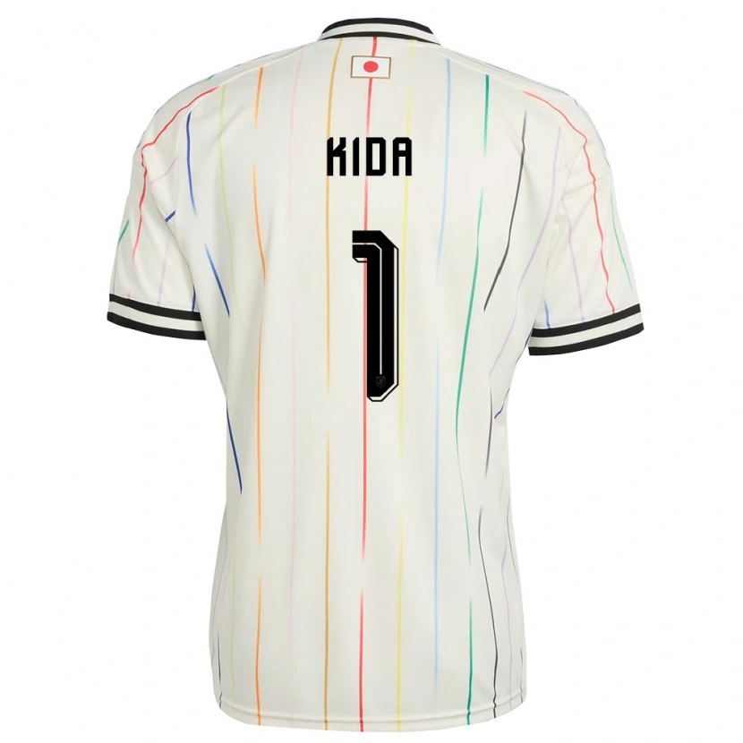 Danxen Hombre Camiseta Japón Rento Kida #1 Blanco Negro 2ª Equipación 26-28 La Camisa