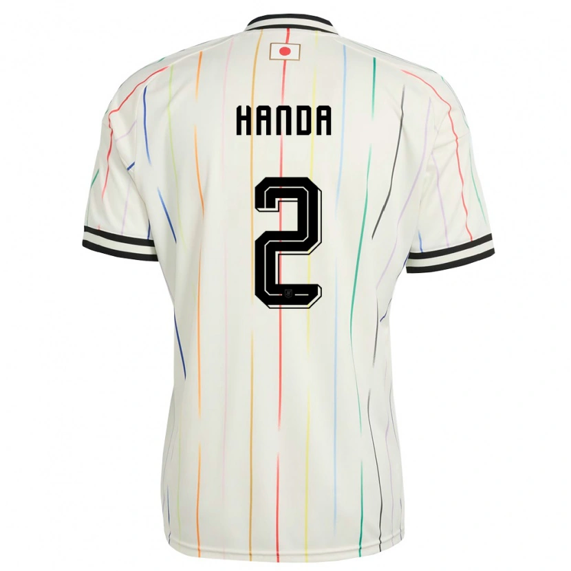Danxen Hombre Camiseta Japón Riku Handa #2 Blanco Negro 2ª Equipación 26-28 La Camisa
