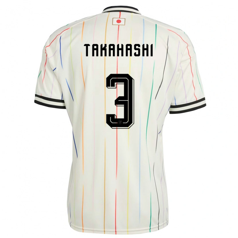 Danxen Hombre Camiseta Japón Niko Takahashi #3 Blanco Negro 2ª Equipación 26-28 La Camisa