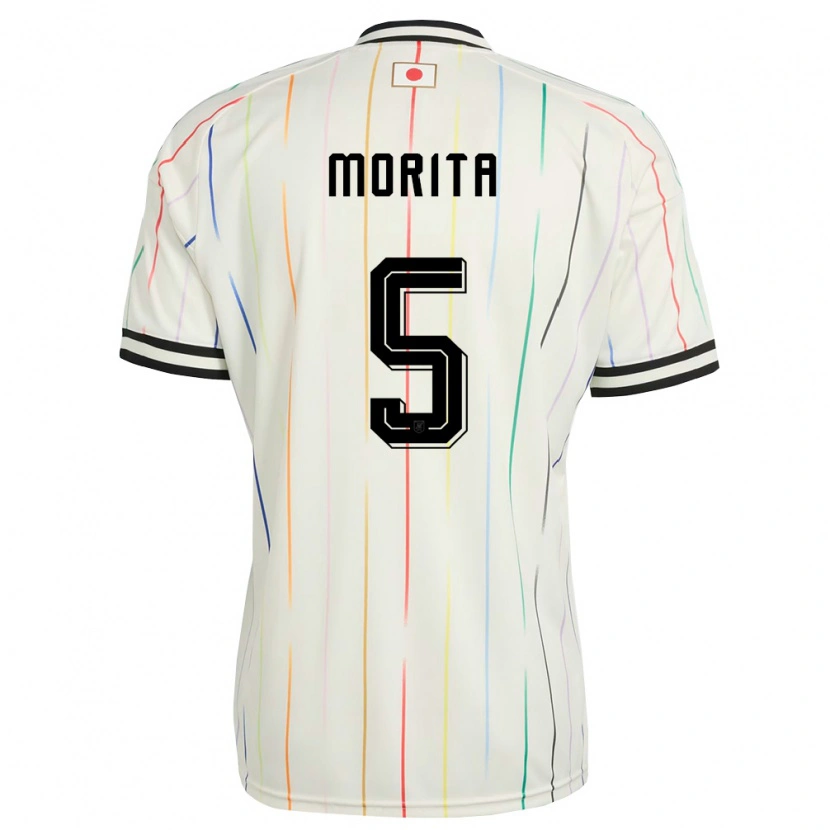 Danxen Hombre Camiseta Japón Hidemasa Morita #5 Blanco Negro 2ª Equipación 26-28 La Camisa