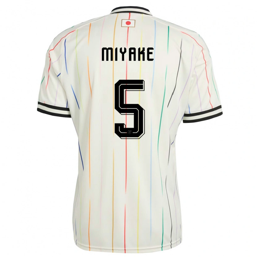 Danxen Hombre Camiseta Japón Shiori Miyake #5 Blanco Negro 2ª Equipación 26-28 La Camisa