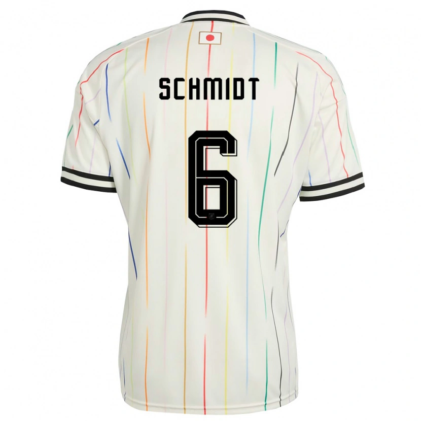 Danxen Hombre Camiseta Japón Nick Schmidt #6 Blanco Negro 2ª Equipación 26-28 La Camisa