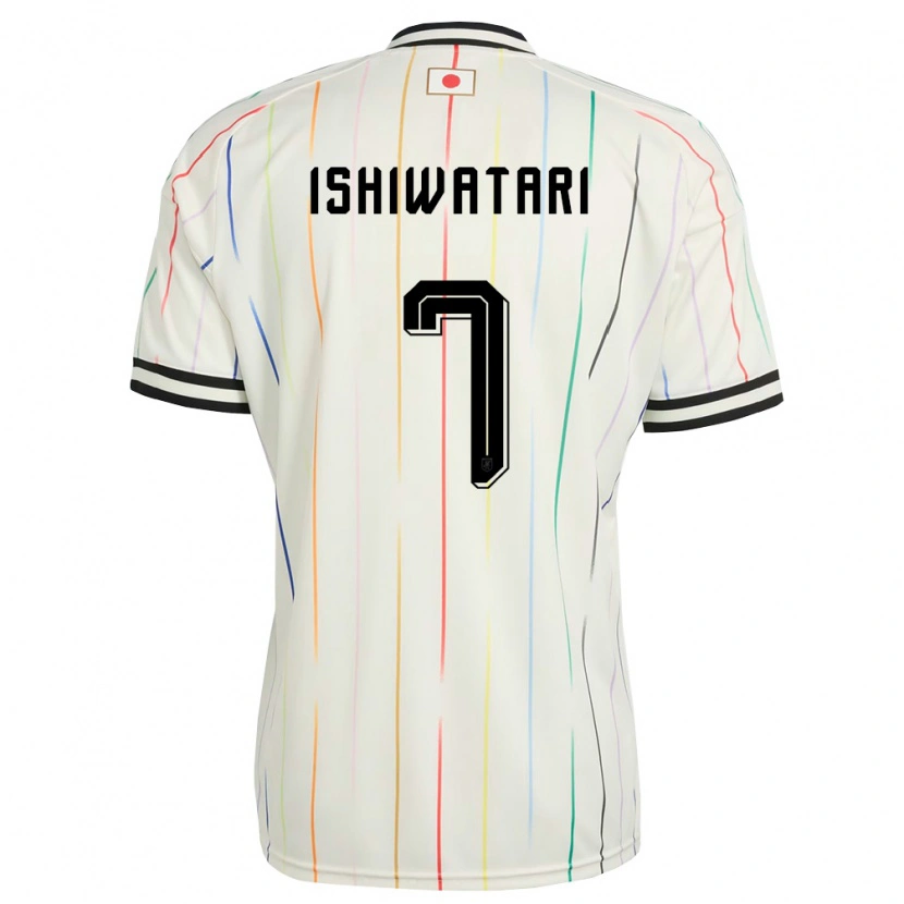 Danxen Hombre Camiseta Japón Nelson Ishiwatari #7 Blanco Negro 2ª Equipación 26-28 La Camisa