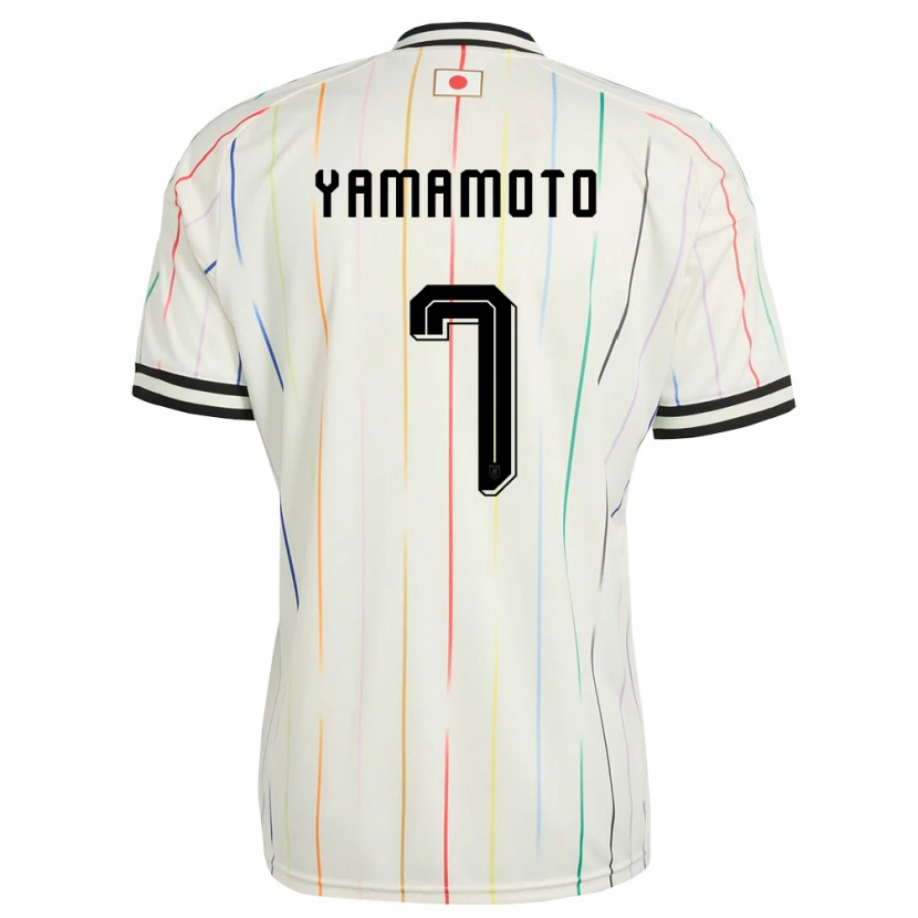 Danxen Hombre Camiseta Japón Rihito Yamamoto #7 Blanco Negro 2ª Equipación 26-28 La Camisa