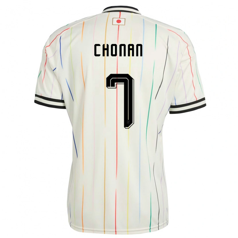 Danxen Hombre Camiseta Japón Kaiji Chonan #7 Blanco Negro 2ª Equipación 26-28 La Camisa
