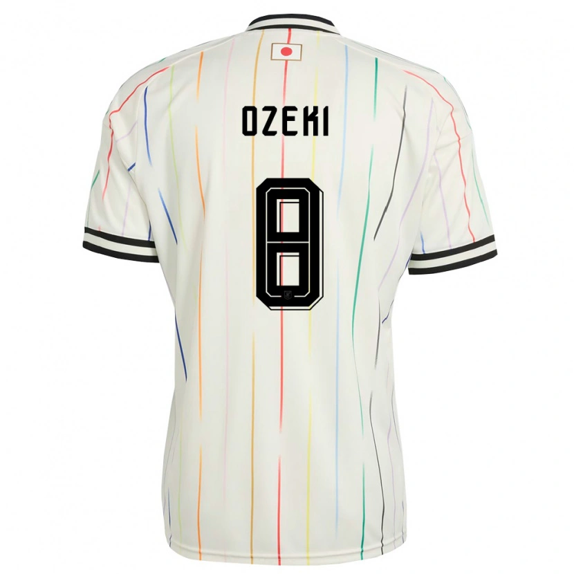 Danxen Hombre Camiseta Japón Yuto Ozeki #8 Blanco Negro 2ª Equipación 26-28 La Camisa