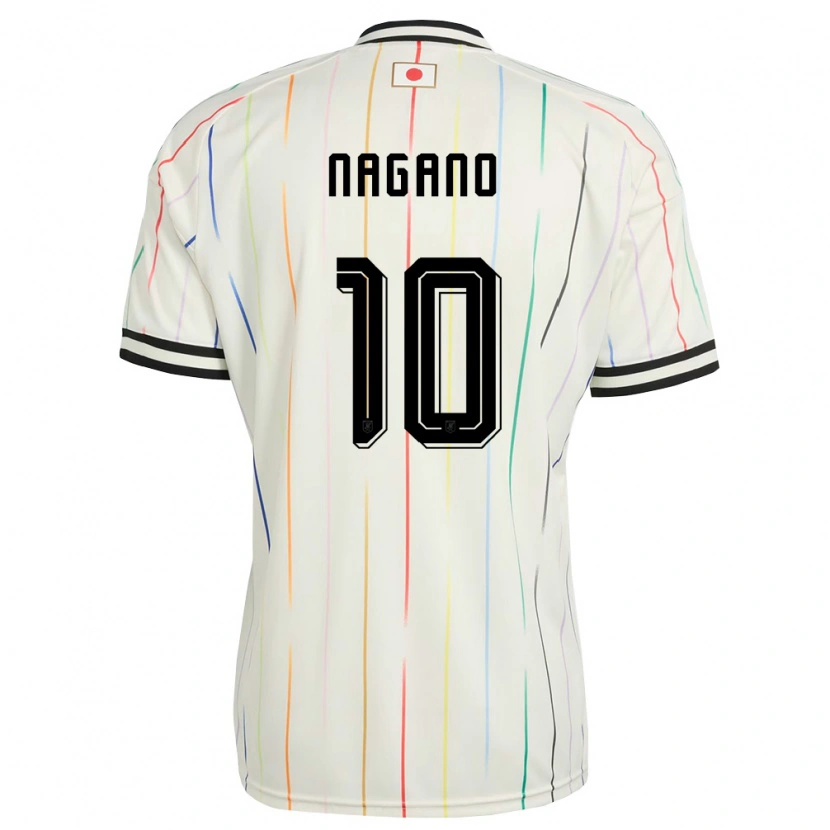 Danxen Hombre Camiseta Japón Fuka Nagano #10 Blanco Negro 2ª Equipación 26-28 La Camisa