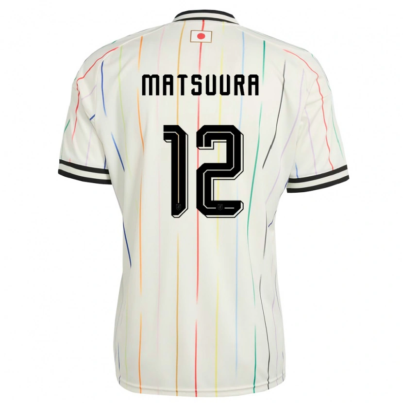 Danxen Hombre Camiseta Japón Hiroto Matsuura #12 Blanco Negro 2ª Equipación 26-28 La Camisa