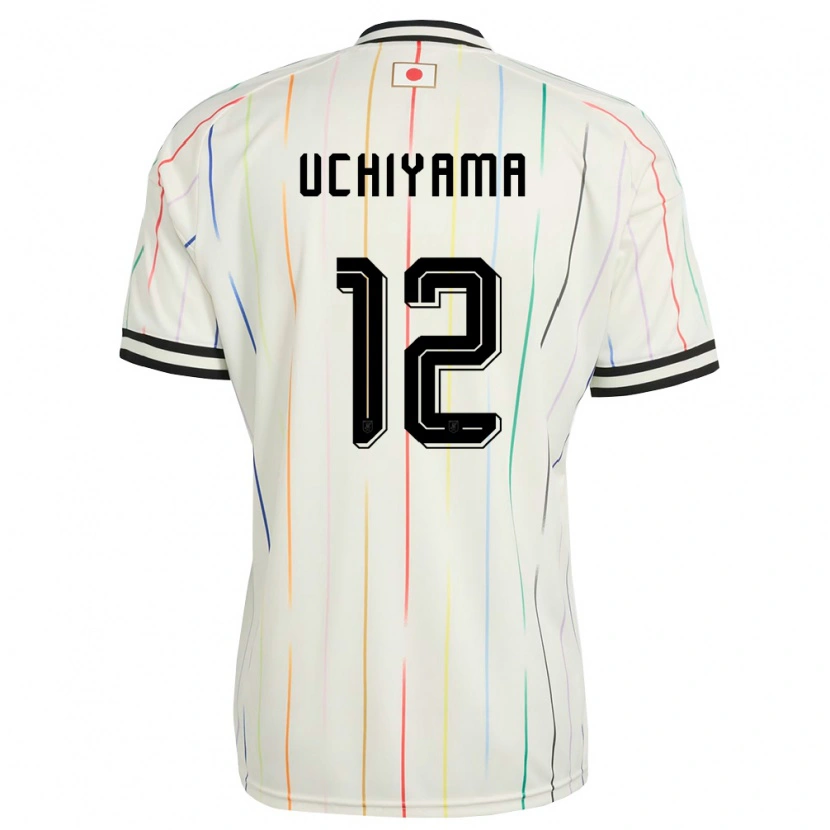 Danxen Hombre Camiseta Japón Shota Uchiyama #12 Blanco Negro 2ª Equipación 26-28 La Camisa