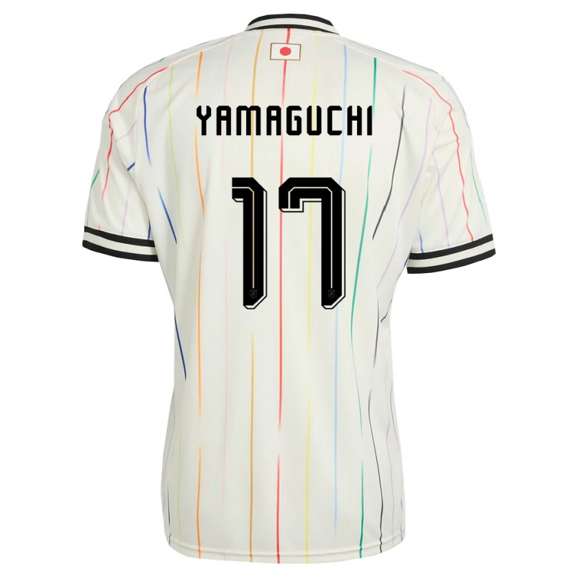 Danxen Hombre Camiseta Japón Taiyo Yamaguchi #17 Blanco Negro 2ª Equipación 26-28 La Camisa
