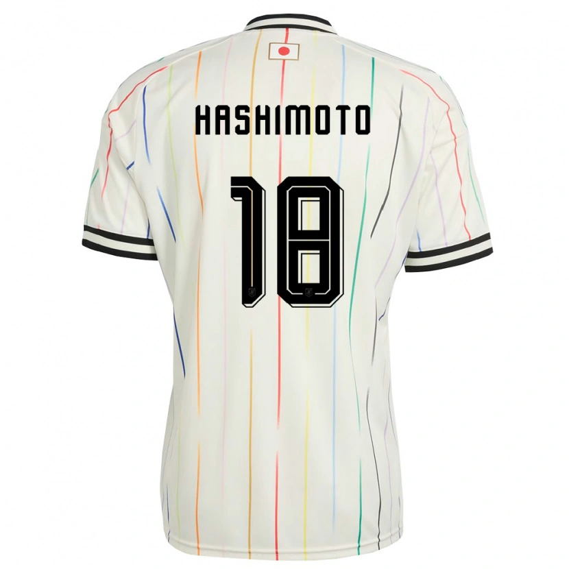 Danxen Hombre Camiseta Japón Yuito Hashimoto #18 Blanco Negro 2ª Equipación 26-28 La Camisa